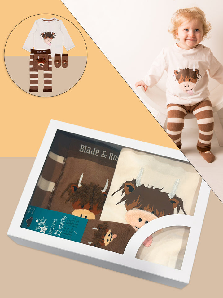 Neutral Highland Cow Gifting Set