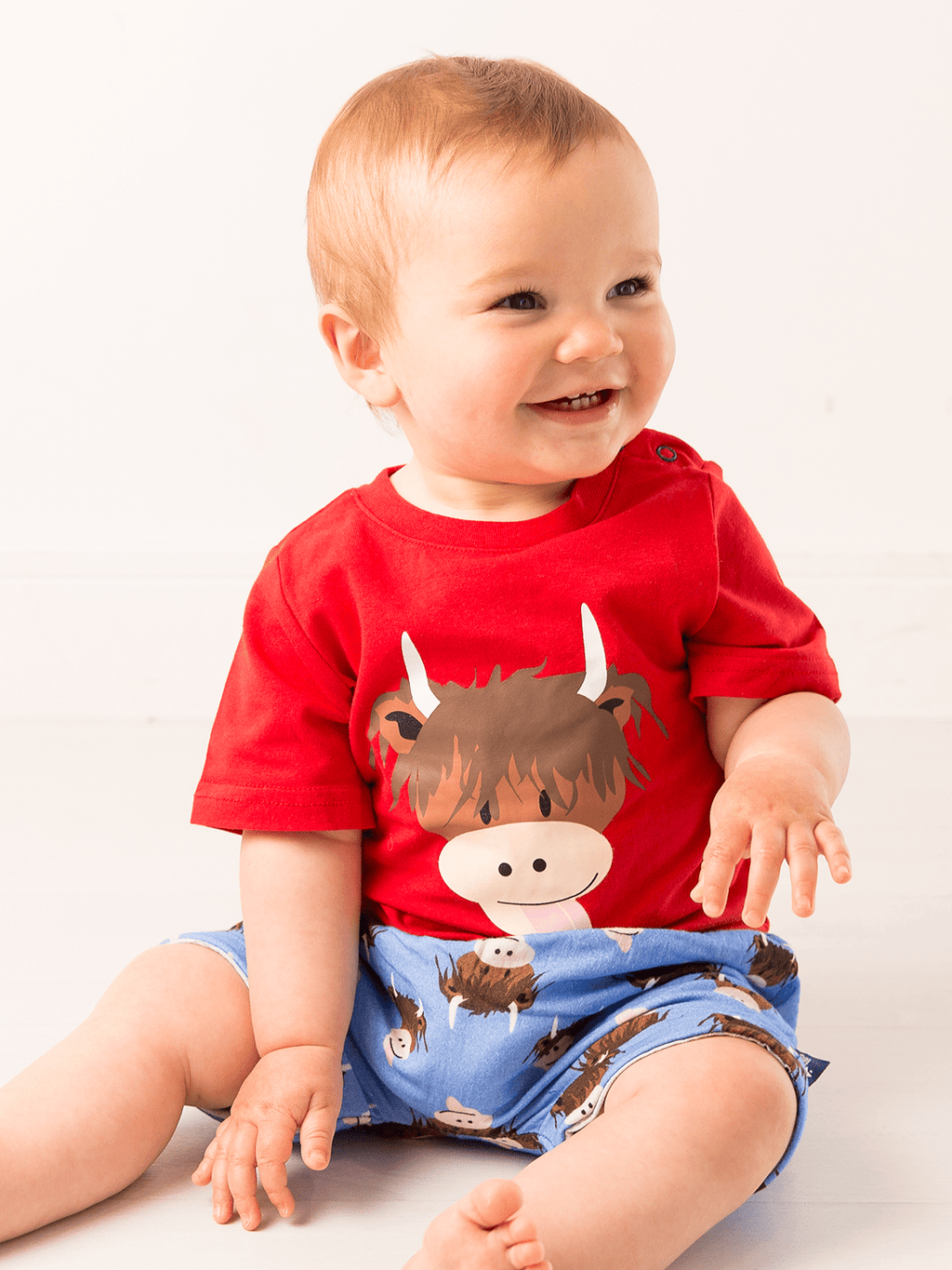 Hamish Highland Cow Muslin Shorts