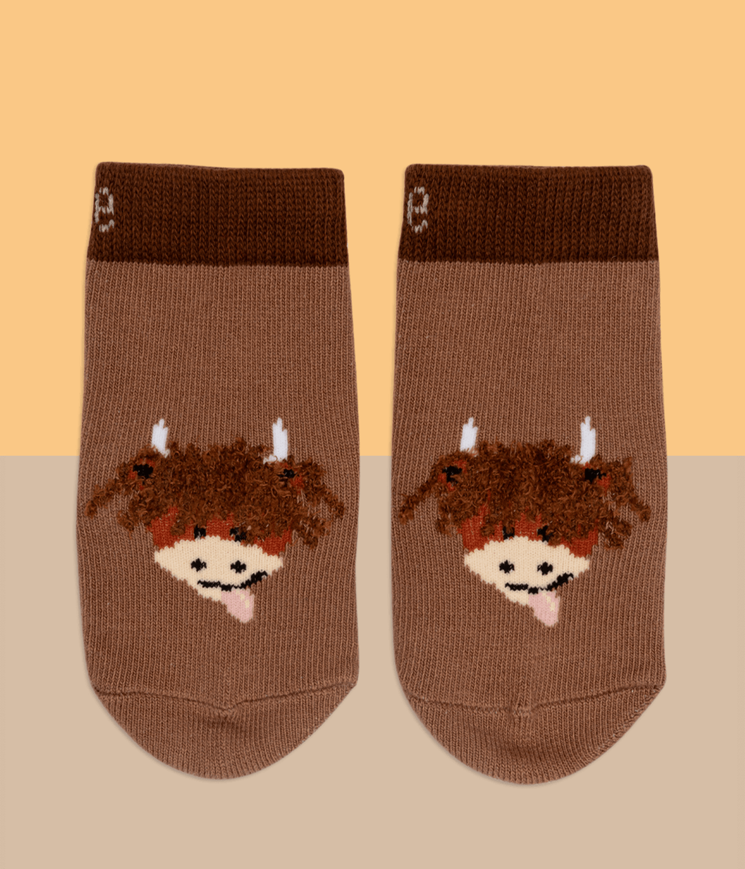 Neutral Highland Cow Socks