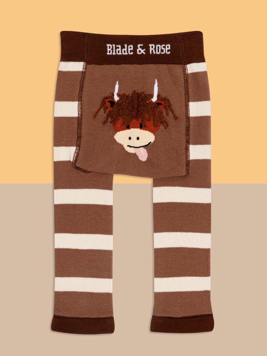 Neutral Highland Cow Leggings - Blade & Rose UK