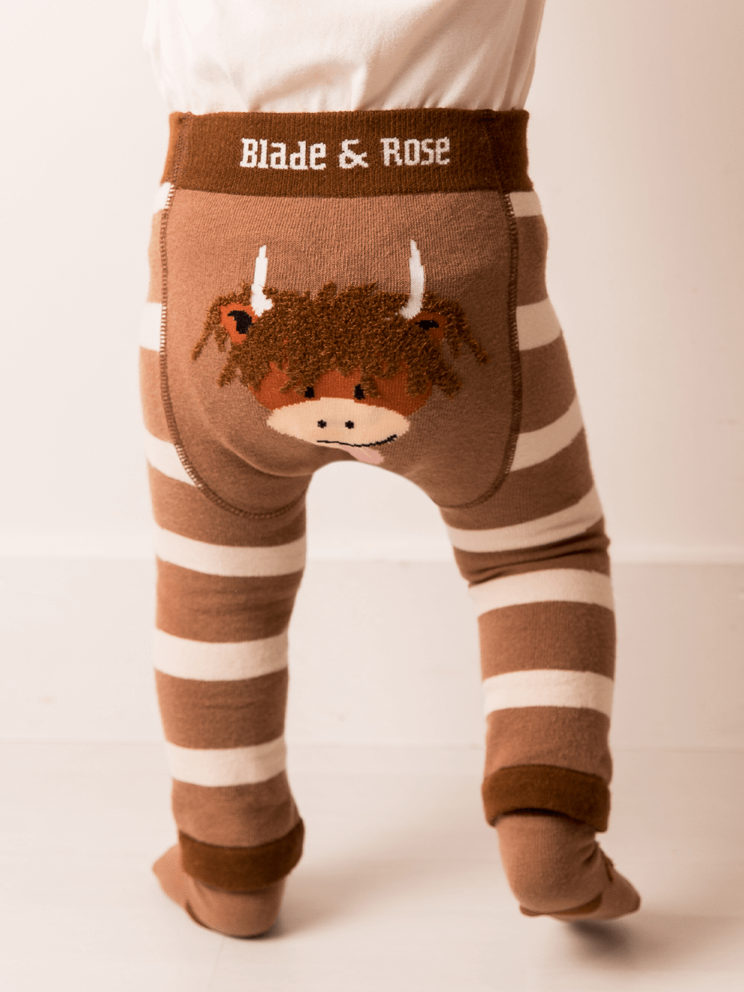 Neutral Highland Cow Leggings - Blade & Rose UK