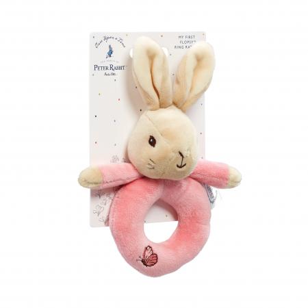 Flopsy Bunny Plush Ring Rattle Toy
