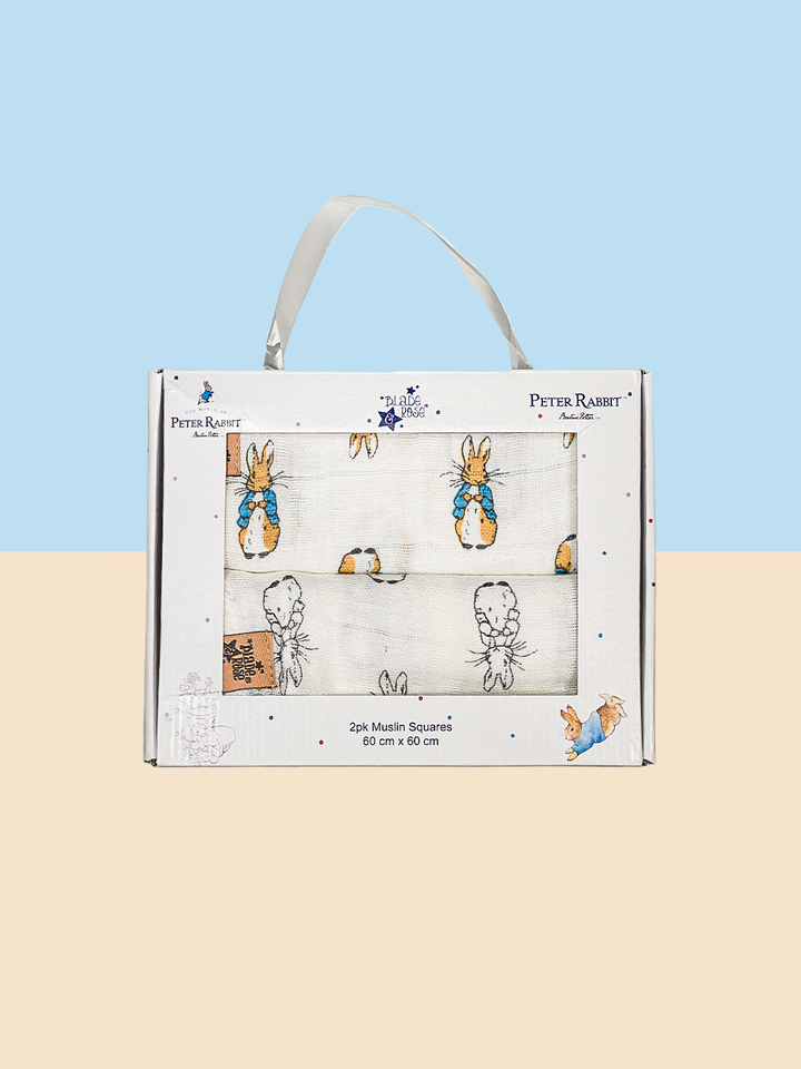 Peter Rabbit™ Neutral Muslin Squares