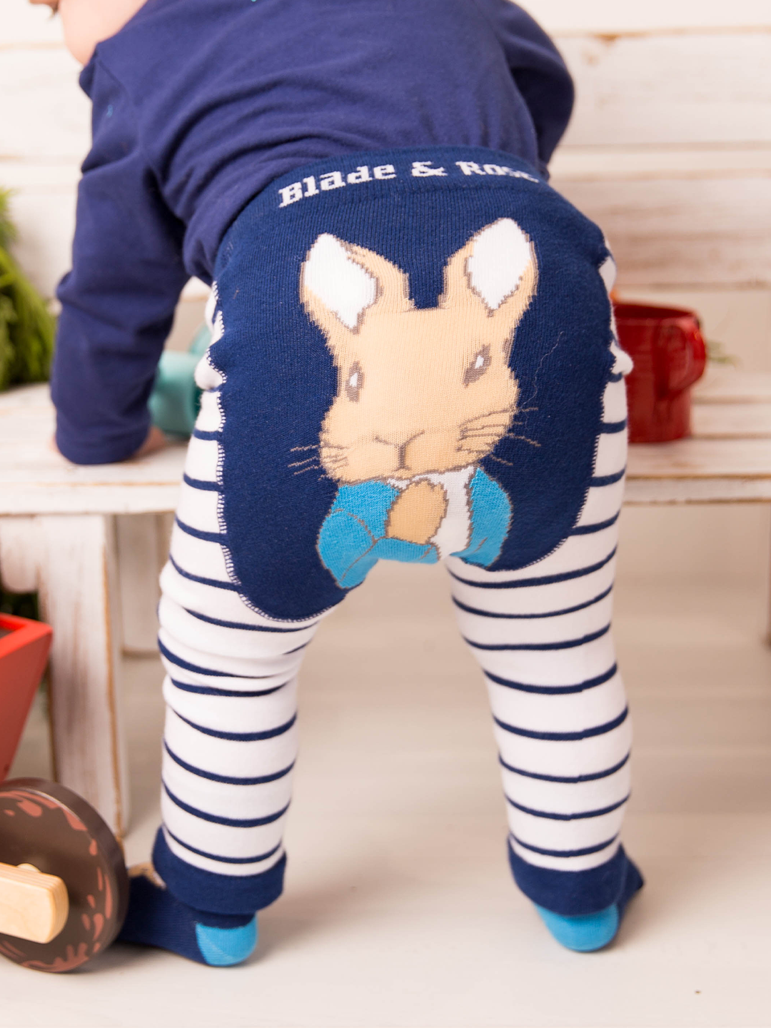 Peter Rabbit Navy Striped Leggings Blade & Rose