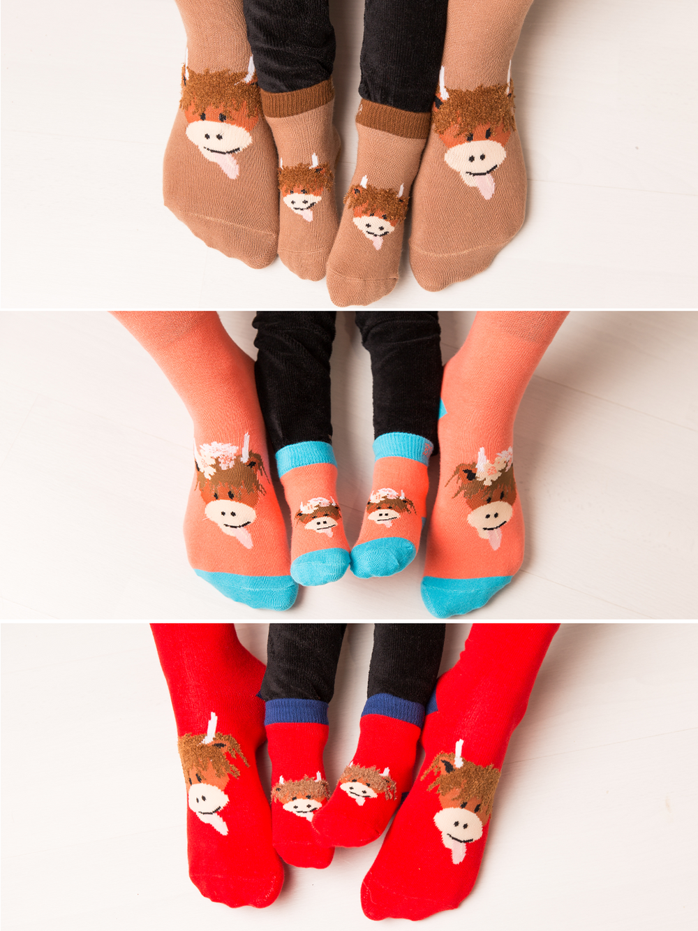 Highland Cow Adult Socks - Blade & Rose UK