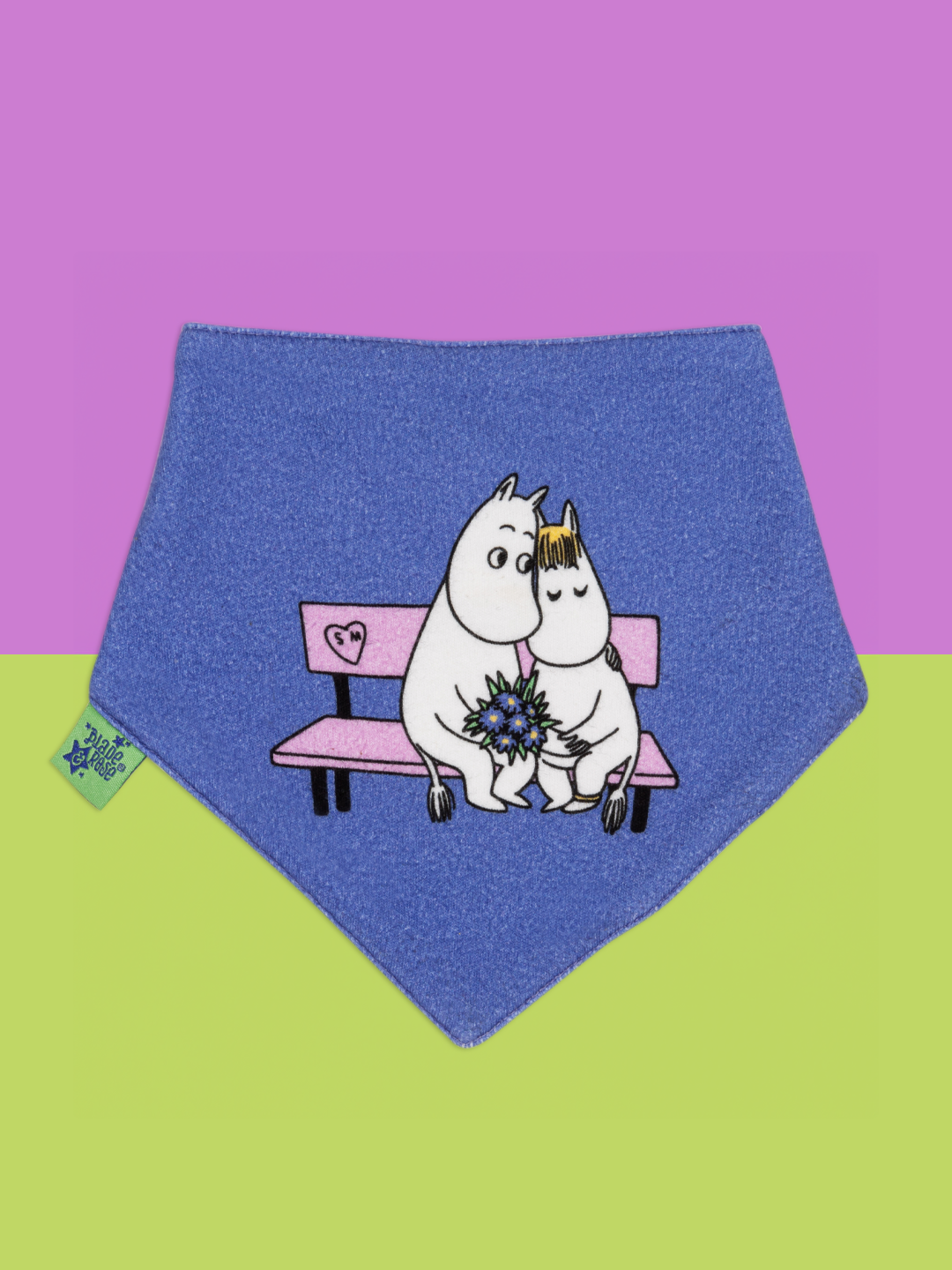 Moomin™ Organic Love Forever Warm Blue Bib - Blade & Rose UK