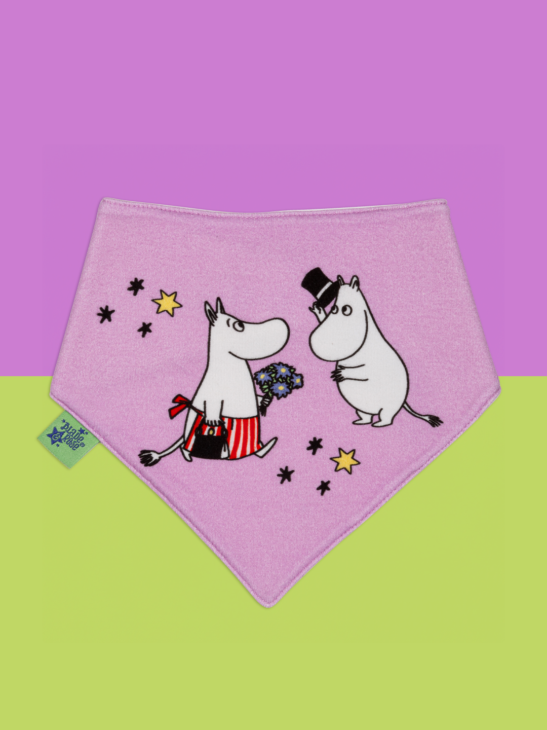 Moomin™ Organic Love Forever Light Lilac Bib - Blade & Rose UK