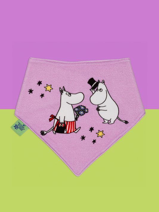 Moomin™ Organic Love Forever Light Lilac Bib - Blade & Rose UK