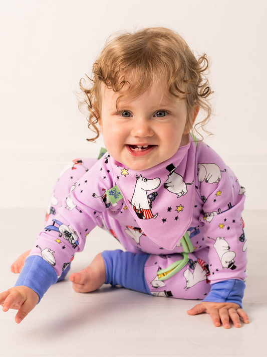 Moomin™ Organic Love Forever Light Lilac Bib - Blade & Rose UK