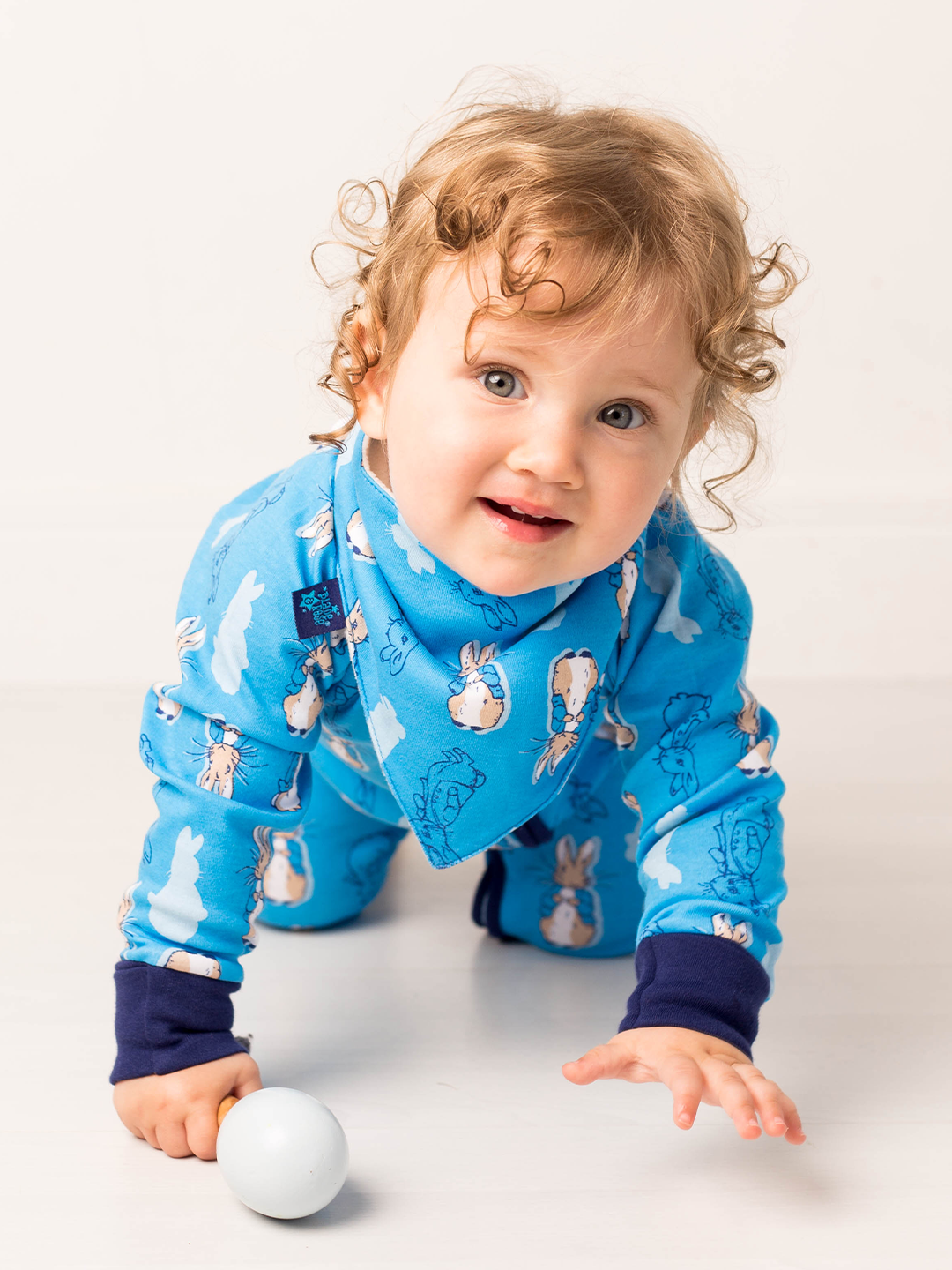 Peter Rabbit™ Navy Romper/Bib Gift Box Set