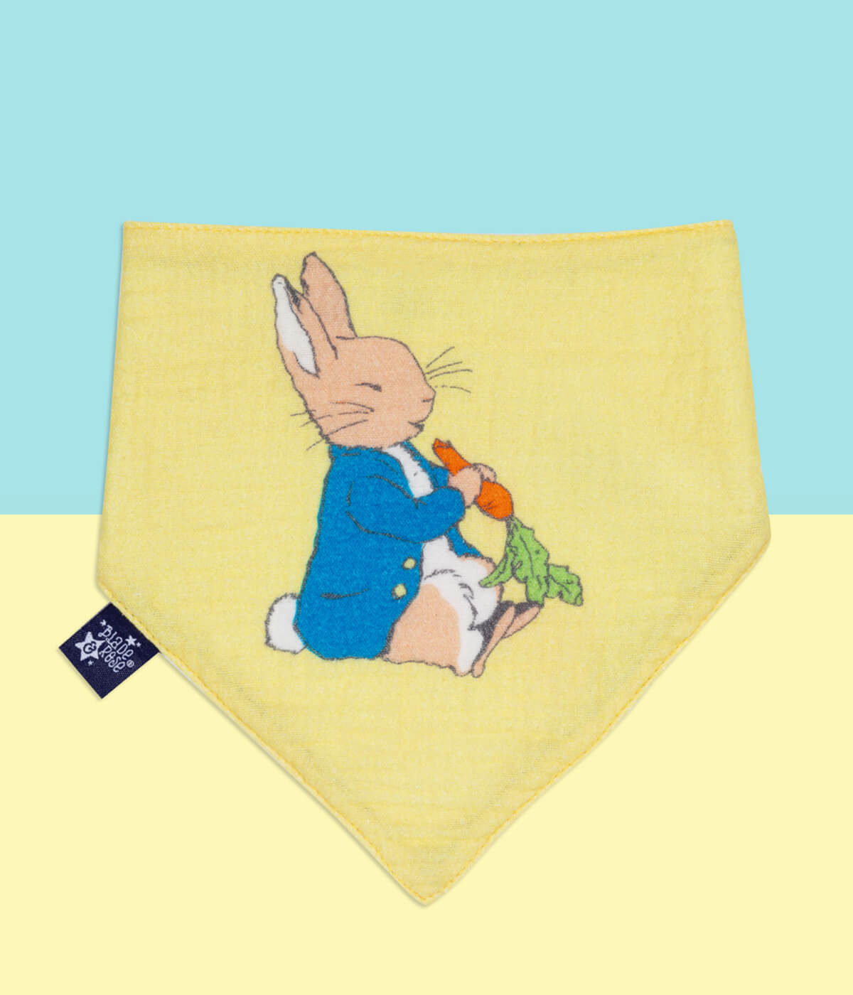 Peter Rabbit™ In The Garden Yellow Muslin Bib