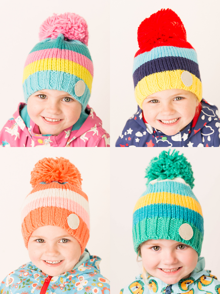 Striped Bobble Hats