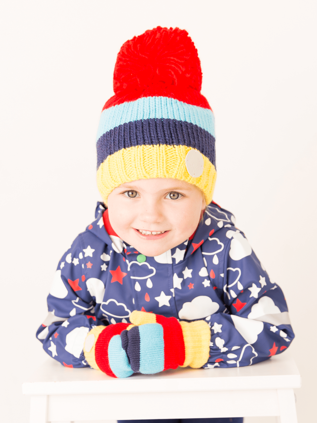 Bright Stripe Bobble Hat Blade & Rose UK