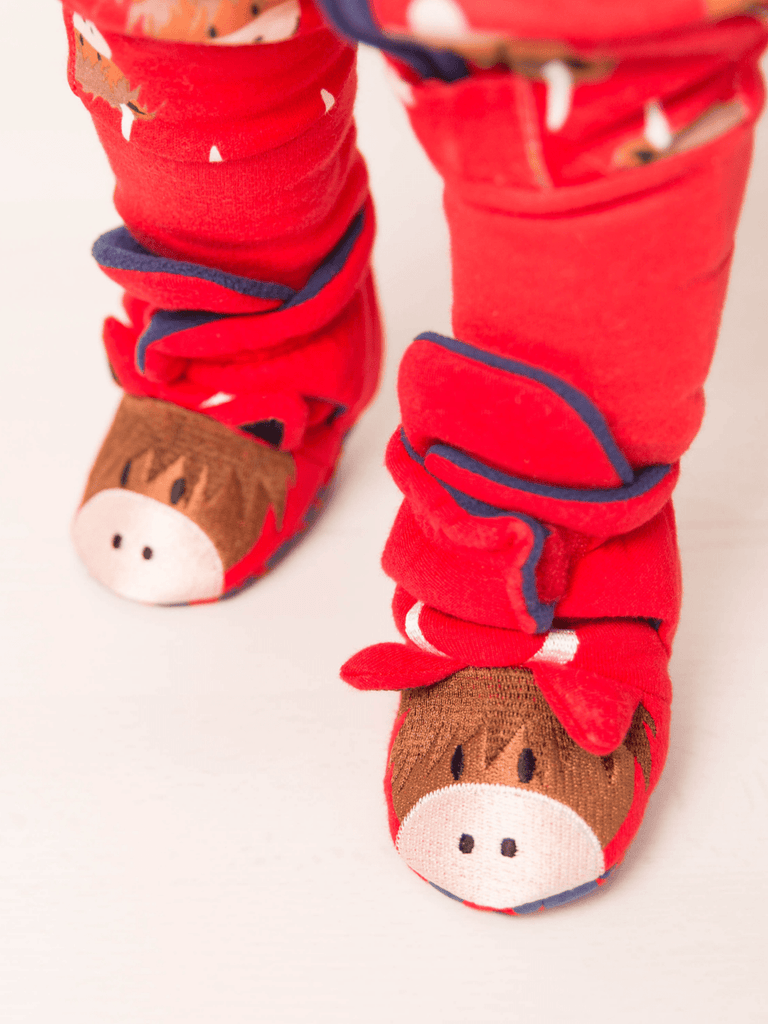 Hamish Highland Cow Booties for Babies