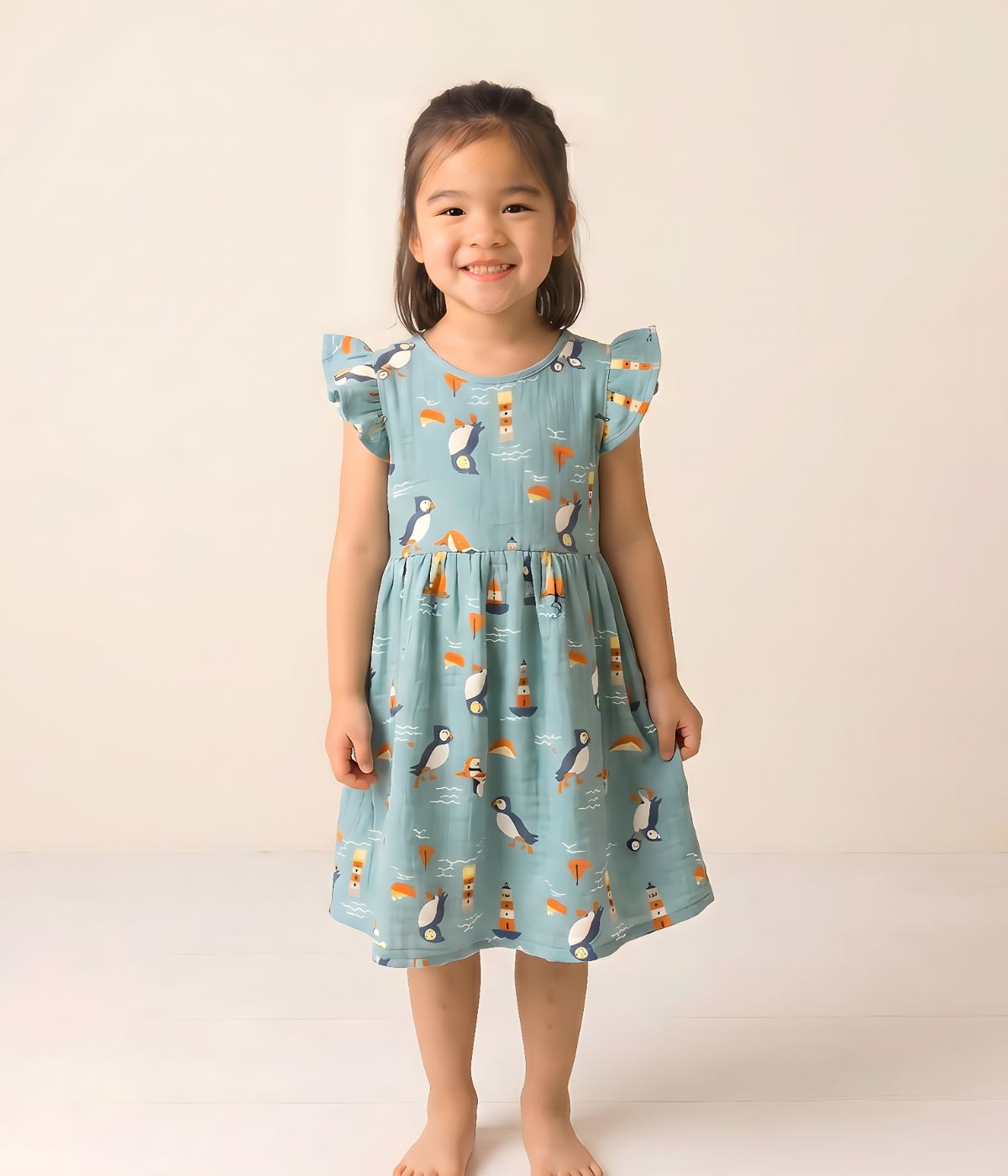 Junior Kenzie the Puffin Summer Dress