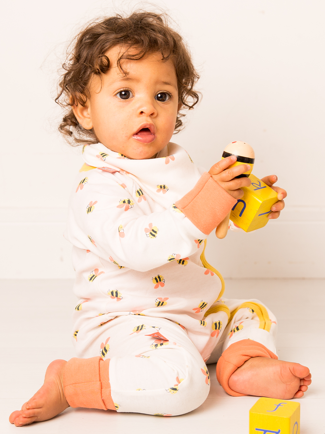 Honey Bee Romper & Bib Gift Set