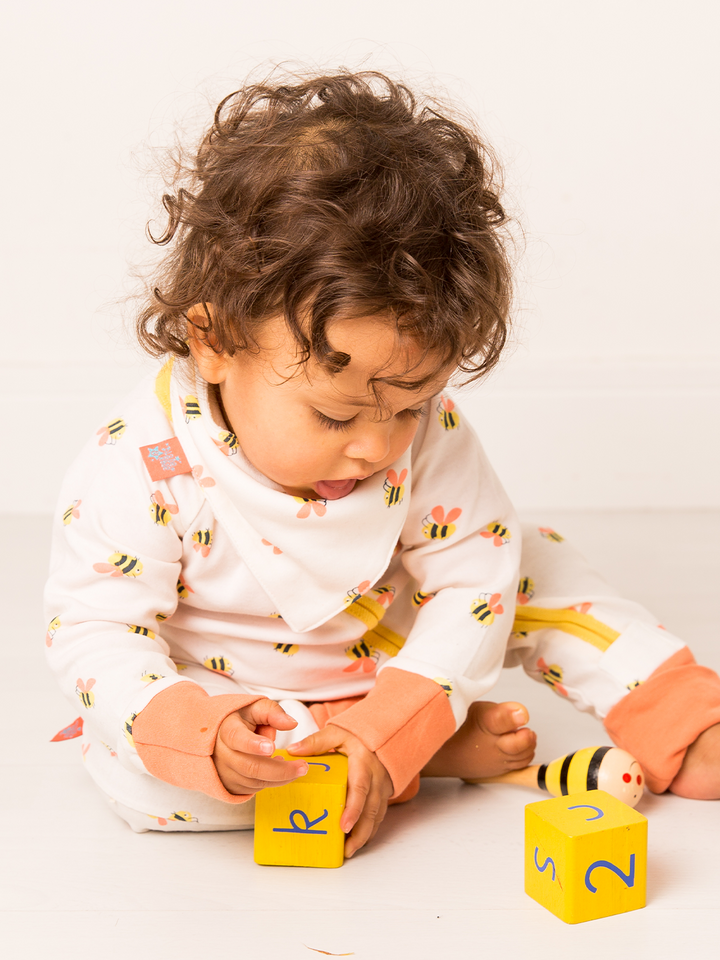 Honey Bee Romper & Bib Gift Set