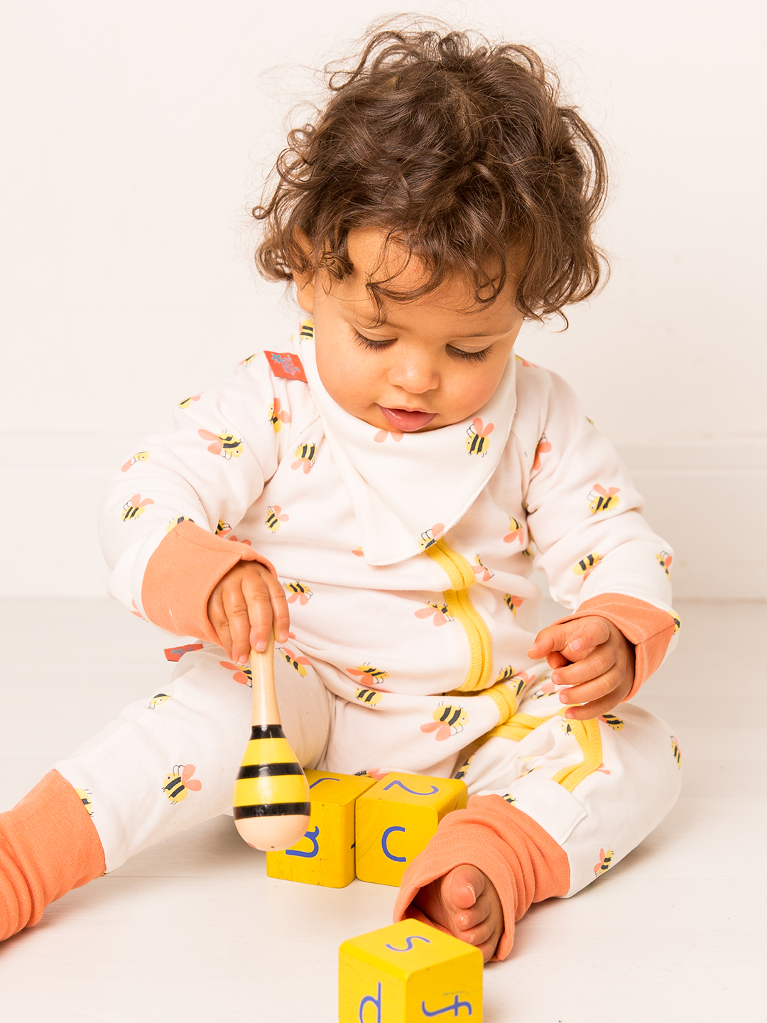 Honey Bee Romper & Bib Gift Set