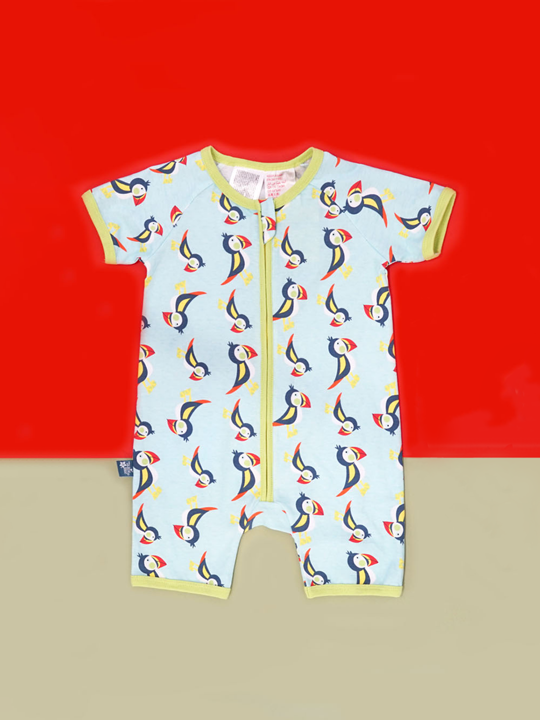 Finley the Puffin Zip-Up Romper