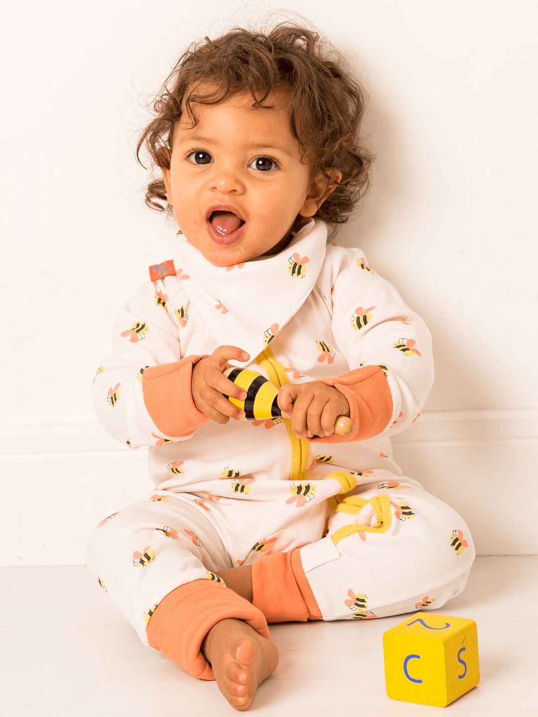Honey Bee Zip-Up Romper Playsuit