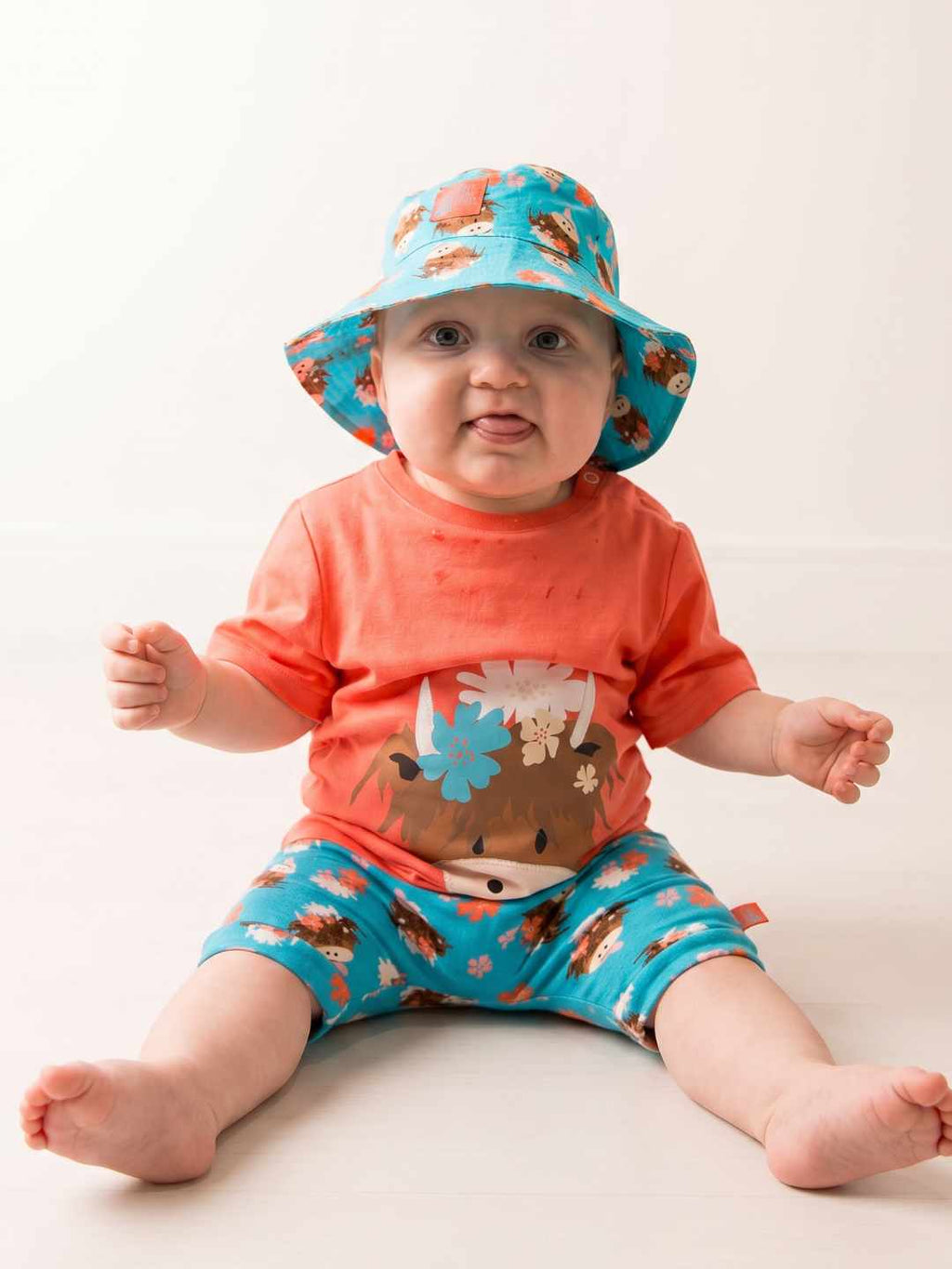 Bonnie Highland Cow Muslin Shorts