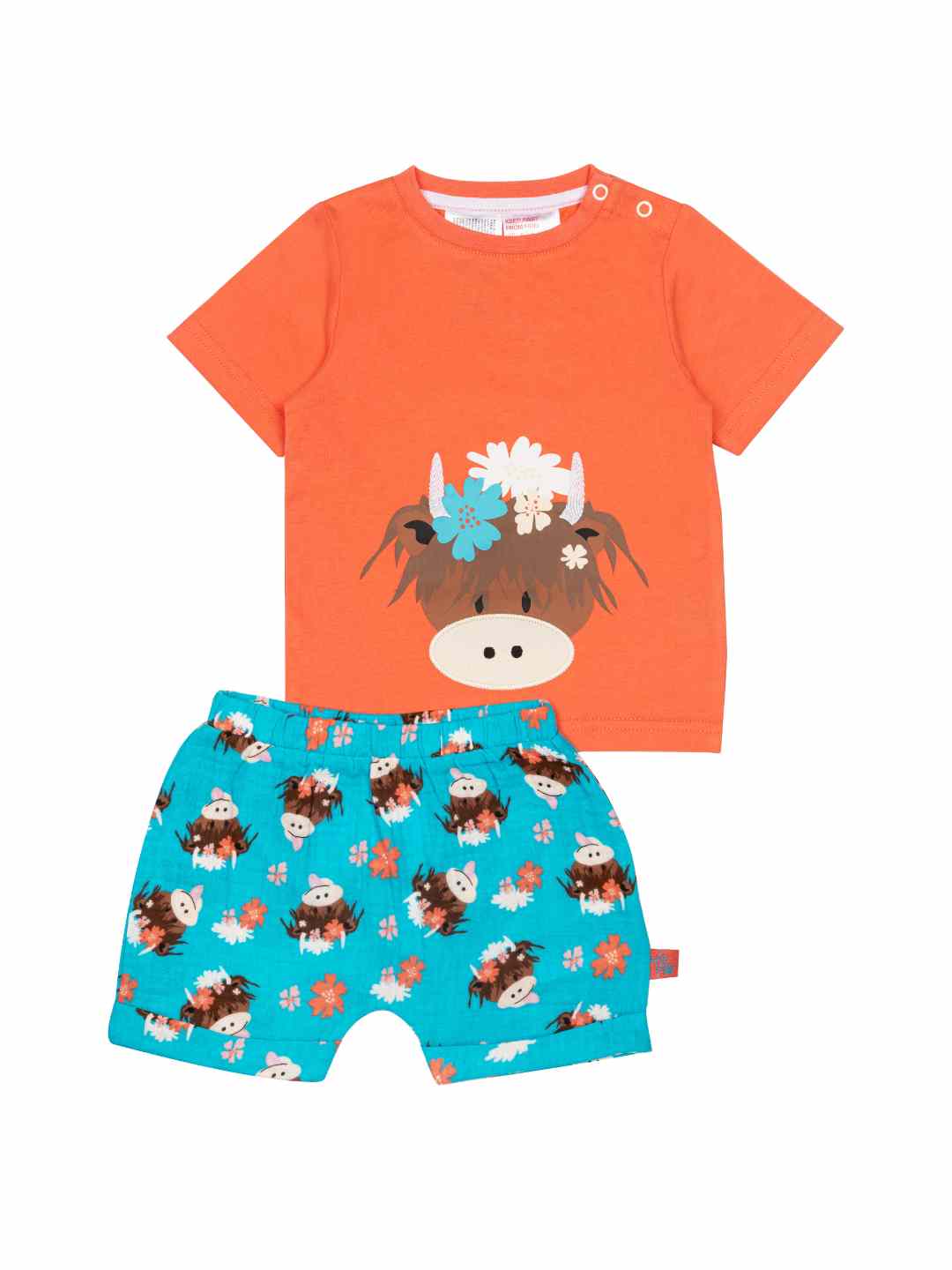 Bonnie Highland Cow Muslin Shorts
