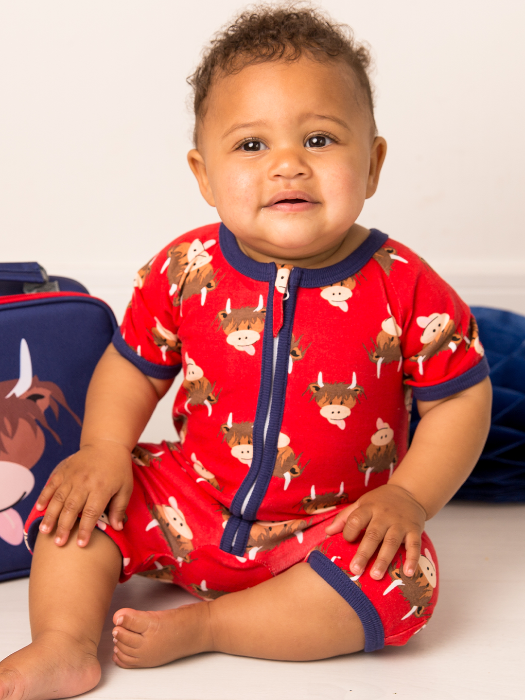 Hamish Highland Cow Summer Romper - Blade & Rose UK