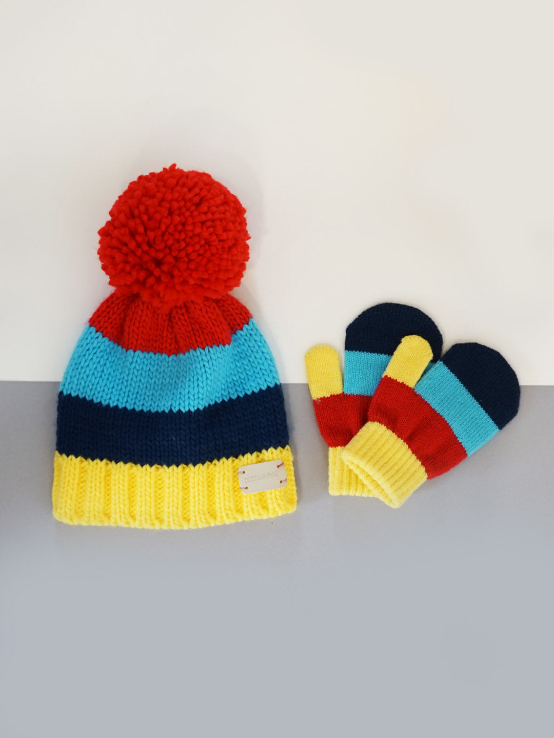 Bright Striped Mittens Blade & Rose