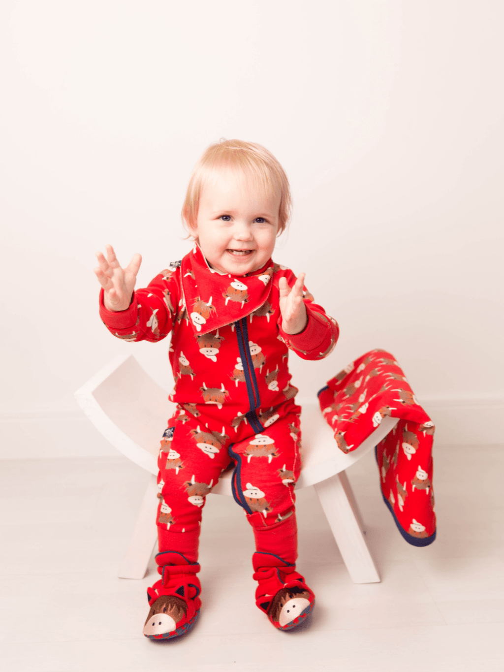 Highland Cow Zip-Up Romper Blade & Rose UK