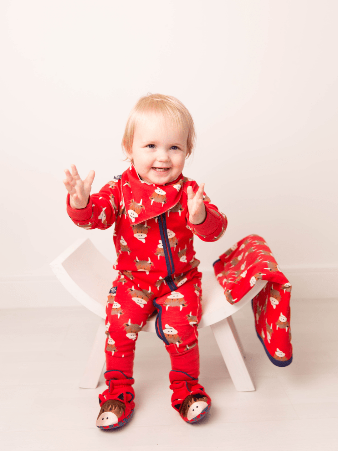 Highland Cow Zip-Up Romper Blade & Rose UK