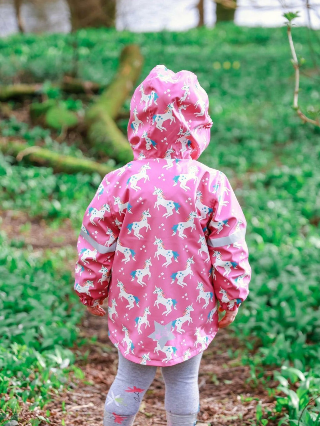Flying Unicorn Colour Changing Raincoat Blade & Rose